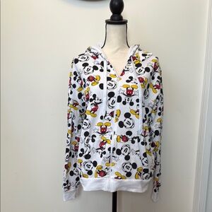 Disney White Mickey Mouse Graphic Hoodie